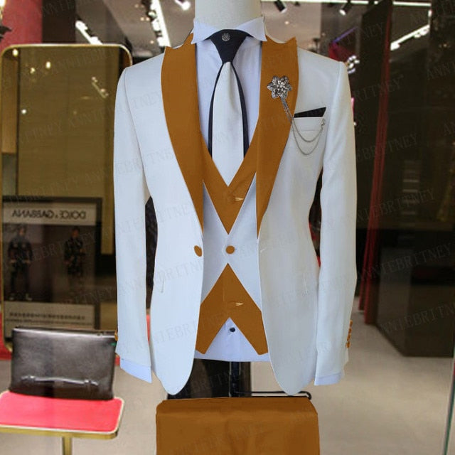 Men 3 Pieces Wedding Men Suit