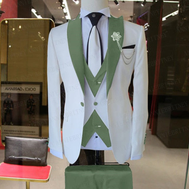 Men 3 Pieces Wedding Men Suit