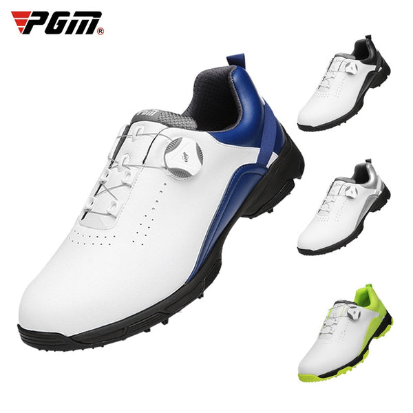 Waterproof Breathable Golf Shoes Male Rotating Shoelaces
