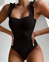 Plunge Neck Swimwear Women Backless Brazilian Monokini