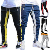 Jogging Pants Block Zip Pockets