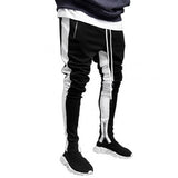 Jogging Pants Block Zip Pockets