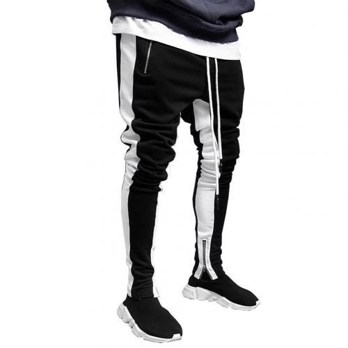 Jogging Pants Block Zip Pockets