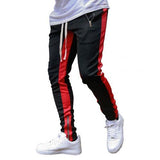 Jogging Pants Block Zip Pockets