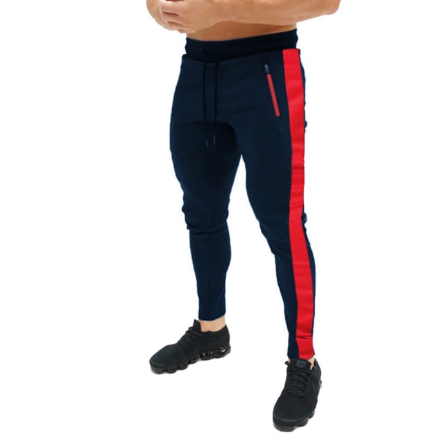 Zipper Jogging Pants Drawstring Pockets