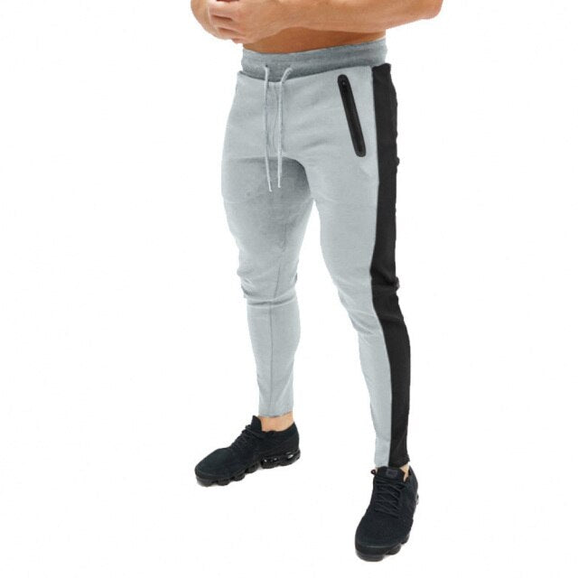 Zipper Jogging Pants Drawstring Pockets