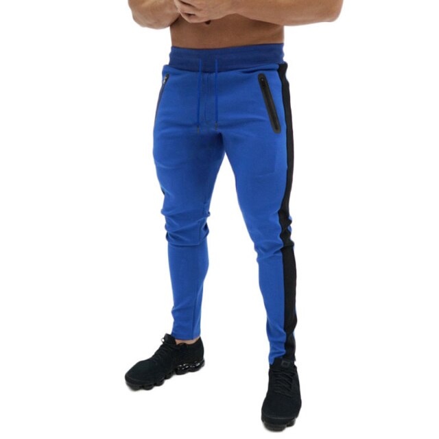 Zipper Jogging Pants Drawstring Pockets