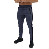 Zipper Jogging Pants Drawstring Pockets