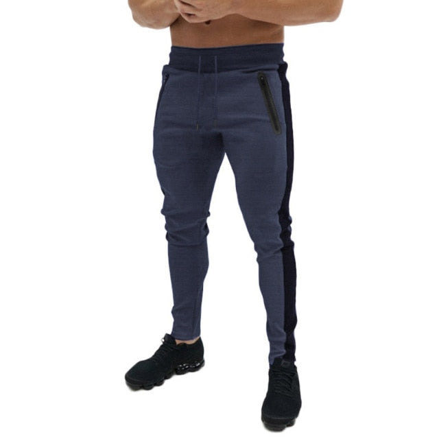Zipper Jogging Pants Drawstring Pockets