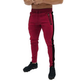 Zipper Jogging Pants Drawstring Pockets