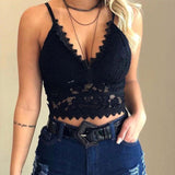 Floral Bralette Padded Push Up Lace Bra
