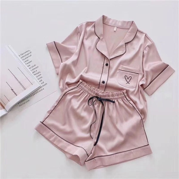 Silk Embroidered Pajamas for Women