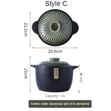 Ceramic Green Blue 2.5-6L Multiple Size Cooking Pot