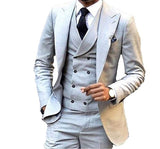 Men‘s 3 Pieces Green Wool Retro Suits