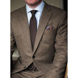 Men‘s 3 Pieces Green Wool Retro Suits