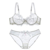 New Fashion Lingerie Sexy Black Transparent Bra and Panties Sets