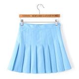 Pleated Plaid A-Line Palid High Waist Preppy