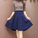 Plegie Skirts Womens High Waist Midi Skirt Spring Summer Streetwear Tutu Skirt Black Pink WineRed Faldas Mujer Moda 2019