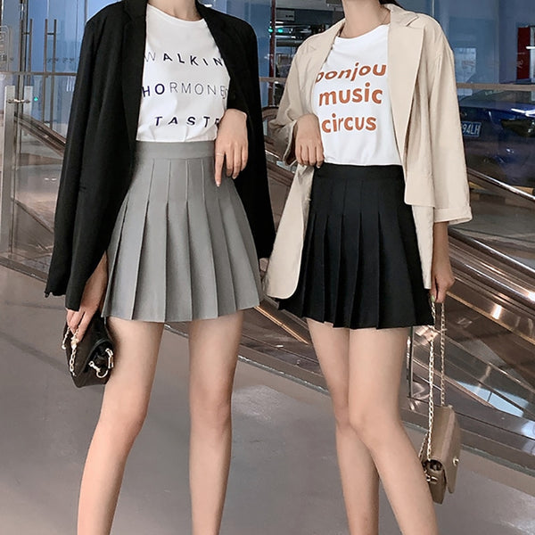 High Waist Plaid Skirts Casual A-line Skirts