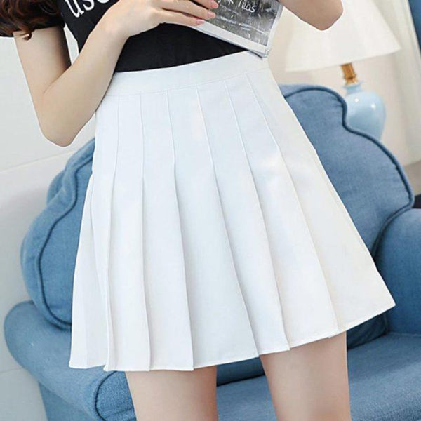 High Waist Plaid Skirts Casual A-line Skirts