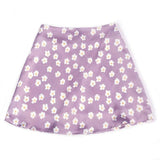 Elegant Floral Print Skirt Mini Dress High Waist
