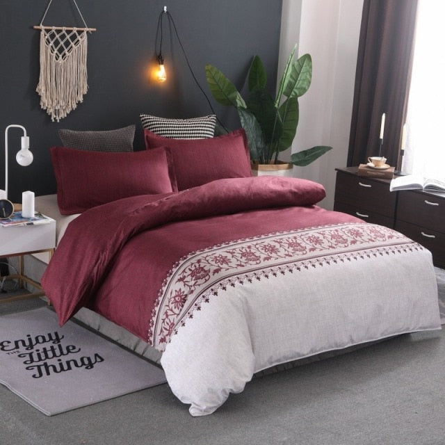 Comforter Bedding 6 Colors Quilt Cover Pillowcase & Bed Sheet