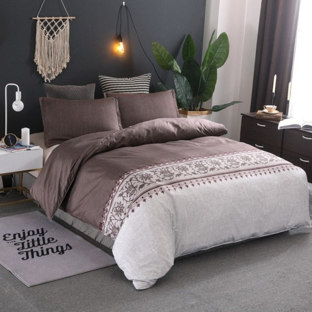 Comforter Bedding 6 Colors Quilt Cover Pillowcase & Bed Sheet