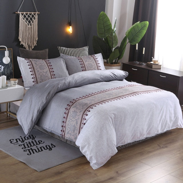 Comforter Bedding 6 Colors Quilt Cover Pillowcase & Bed Sheet