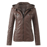 2021 New Autumn Winter Slim Faux Soft Leather Coats