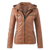 2021 New Autumn Winter Slim Faux Soft Leather Coats