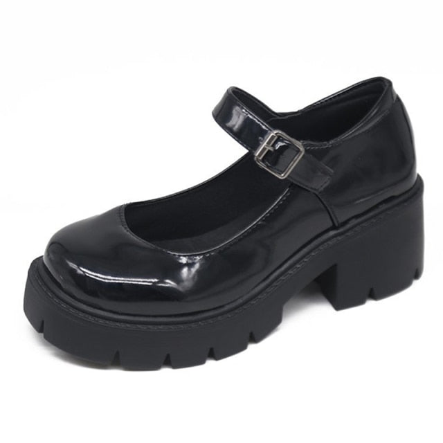 Autumn Boots Women Platform Shoes Thinken Heel Chunky Sneakers Black Punk Boots Shoes Height Increasing Botas De Mujer 2021