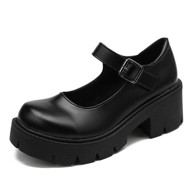 Autumn Boots Women Platform Shoes Thinken Heel Chunky Sneakers Black Punk Boots Shoes Height Increasing Botas De Mujer 2021