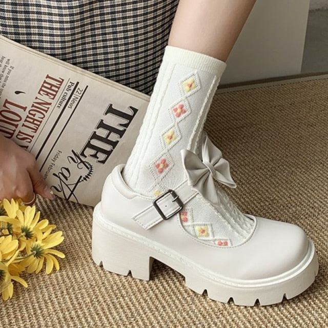 Autumn Boots Women Platform Shoes Thinken Heel Chunky Sneakers Black Punk Boots Shoes Height Increasing Botas De Mujer 2021
