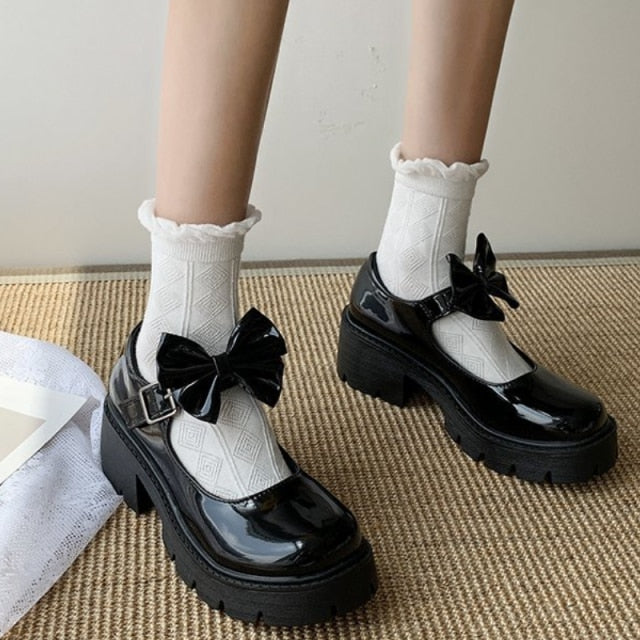 Autumn Boots Women Platform Shoes Thinken Heel Chunky Sneakers Black Punk Boots Shoes Height Increasing Botas De Mujer 2021