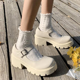 Autumn Boots Women Platform Shoes Thinken Heel Chunky Sneakers Black Punk Boots Shoes Height Increasing Botas De Mujer 2021