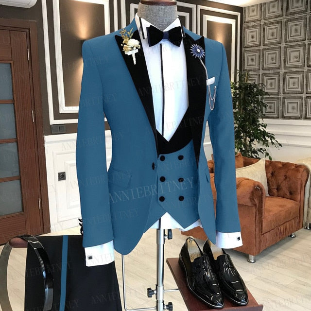 Business Men 3 Pieces Male Suit