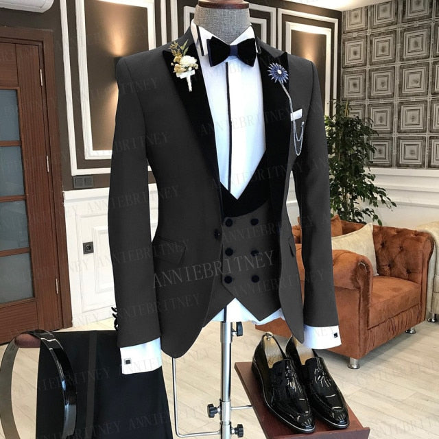 Business Men 3 Pieces Male Suit