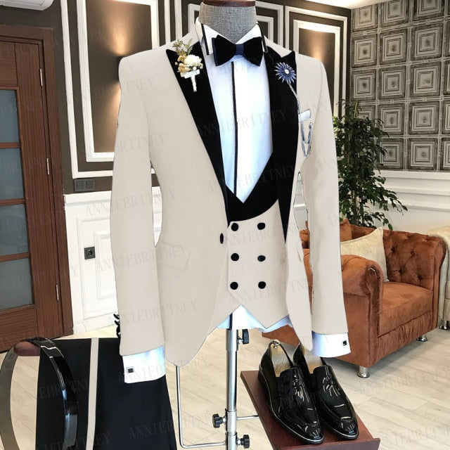 Business Men 3 Pieces Male Suit