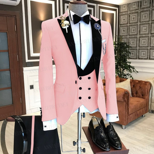 Business Men 3 Pieces Male Suit