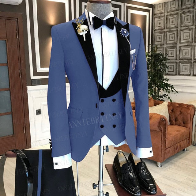 Business Men 3 Pieces Male Suit