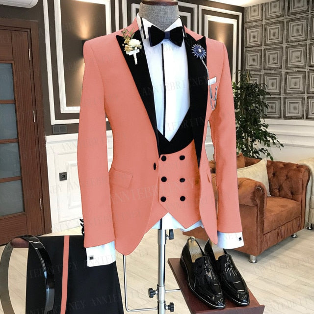 Business Men 3 Pieces Male Suit