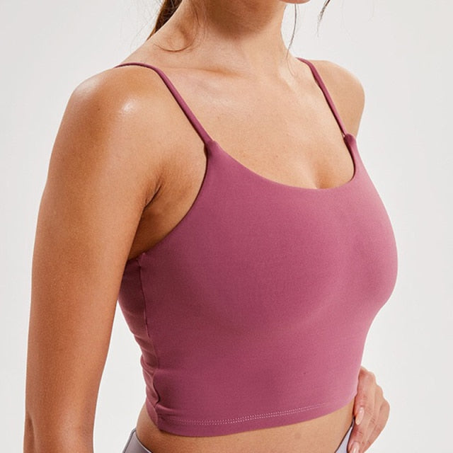 Push Up Padded Gym Fitness Workout Removable Pads Tank Top
