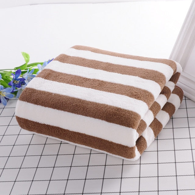 Simple Stripes Absorbent Quick Drying Bath Towel