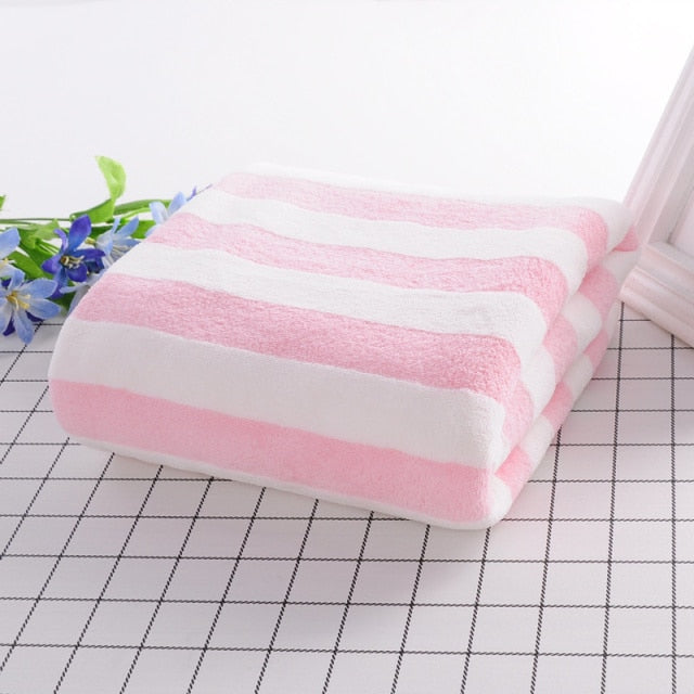 Simple Stripes Absorbent Quick Drying Bath Towel