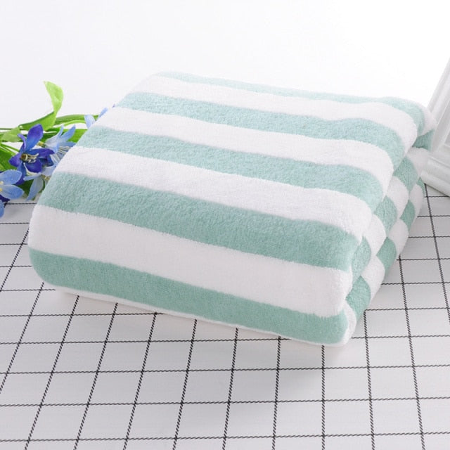 Simple Stripes Absorbent Quick Drying Bath Towel