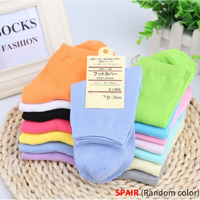 5/4/3/2pairs Cotton Socks Set for Women Girl Spring Summer Autumn Sexy Transparent Breathable Comfortable Fish Net Sox Sokken