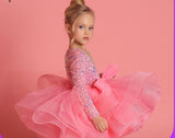 Gardenwed Glitter Illusion V Neck Girl