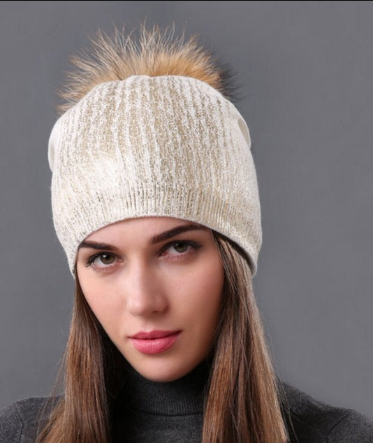 New Winter Beanies Ladies Knitted Wool Warm Hats