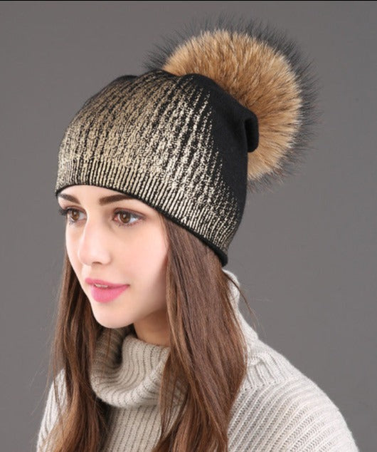 New Winter Beanies Ladies Knitted Wool Warm Hats