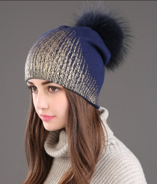 New Winter Beanies Ladies Knitted Wool Warm Hats